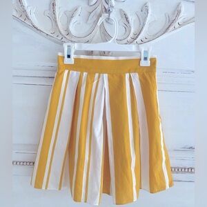 Dolce & Gabbana Mustard and White Striped Skirt
